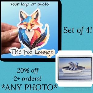 4 CUSTOM Vinyl Stickers, 20% off 2+